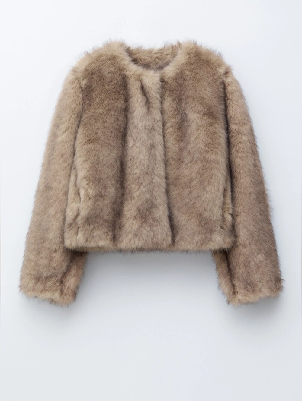 & Other Stories Short Faux Fur Jacket Size Large